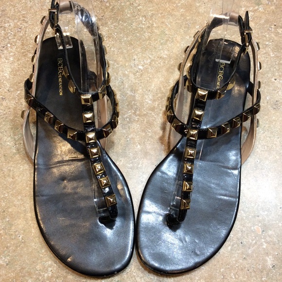 BCBGENERATION STUDDED T-STRAP SANDALS - Picture 2 of 6
